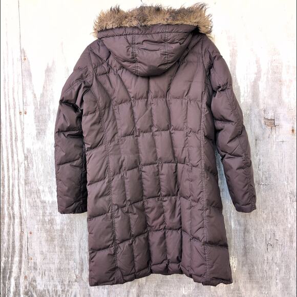 - SOLD- Eddie Bauer GooseDown Parka Faux FurLined Detachable Hood Women's Medium - Picture 8 of 11
